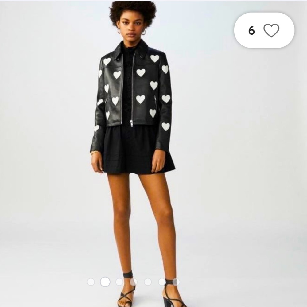 MAJE - Heart Leather Jacket- Like New - Super Chic